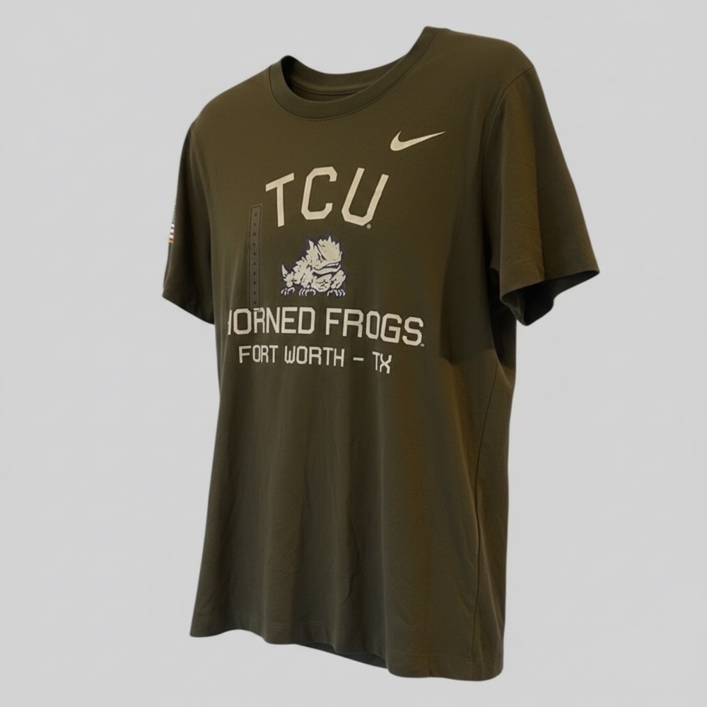 Nike TCU Texas Christian University Horned Frogs Swoosh cotton tee Small New